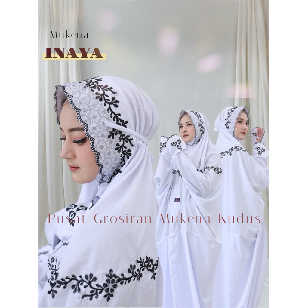 MUKENA POLINO EVATA TERUSAN MUKENA TERUSAN MUKENA SANTRI MUKENA REMAJA MUKENA SUTRA MOTIF INAYA, KIN