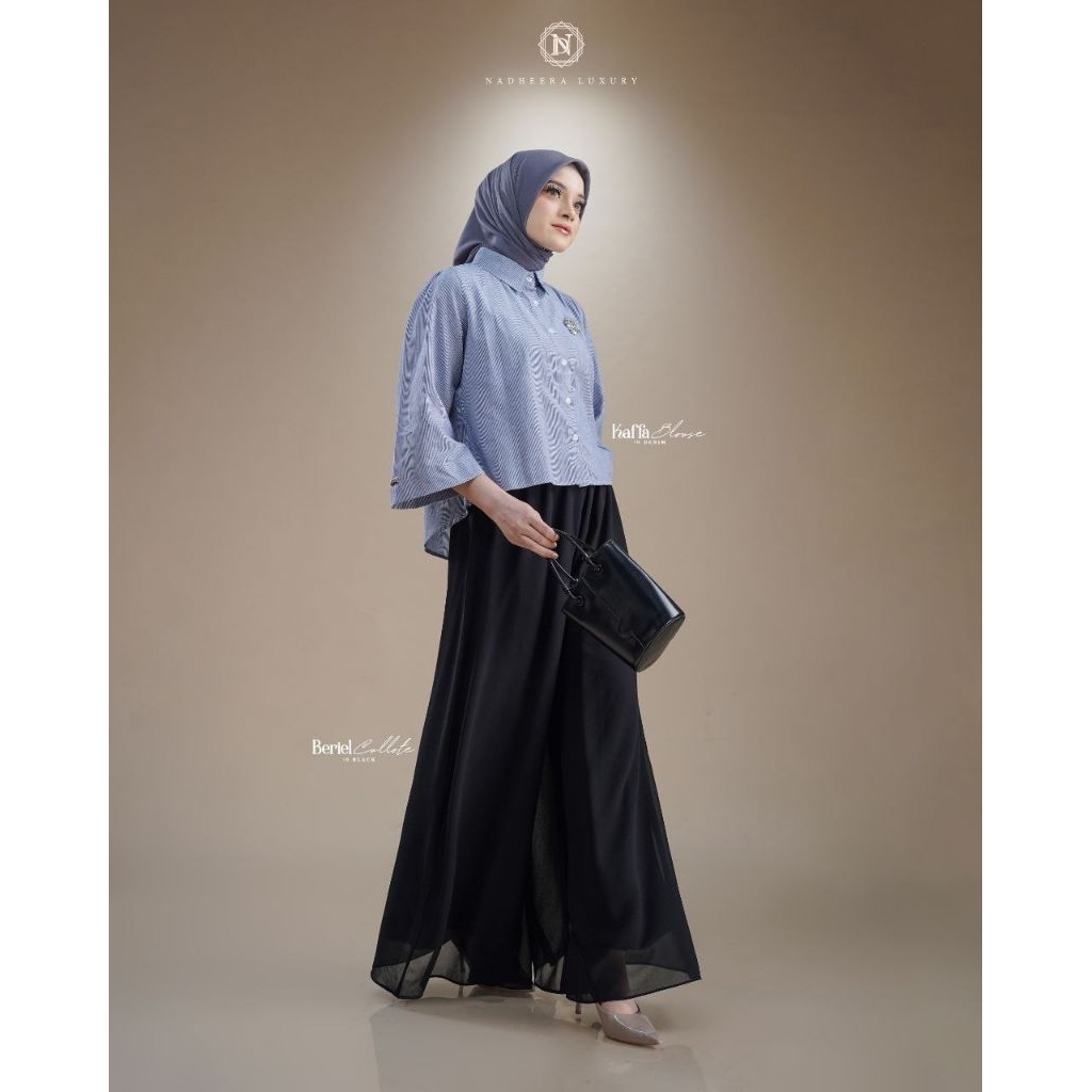 Atasan Kasual Salur Kaffa Blouse Nadheera Luxury