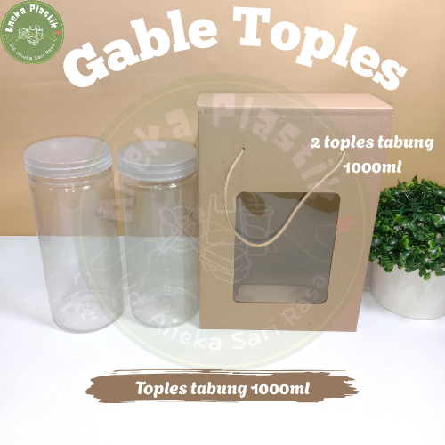 

Box E-Flute Gable Box/Box Jinjing Muat 2 Toples 100ml untuk Box kue kering, Hampers dll