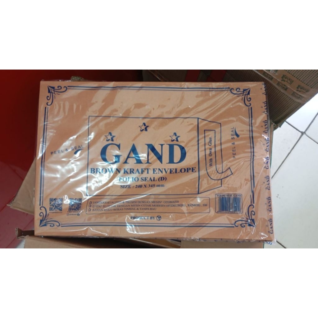 

MRH1 Amplop Coklat Folio Seal Gand gr 1 pack
