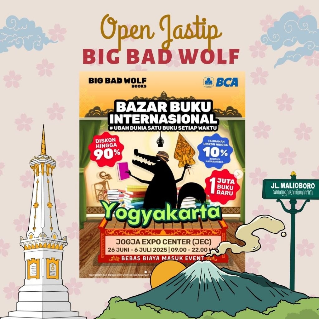 

OPEN JASTIP BUKU BIG BAD WOLF YOGYAKARTA 2025
