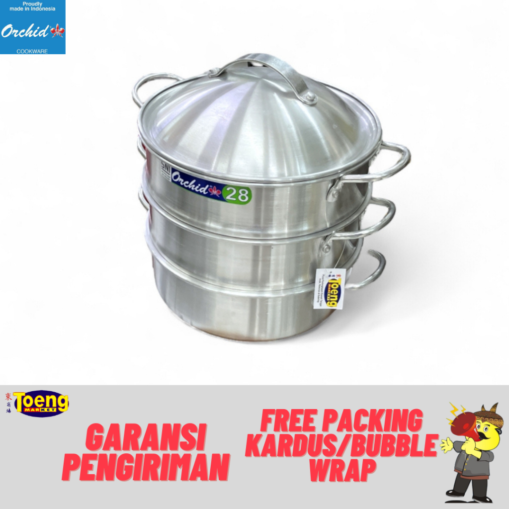 Panci/langseng Kukus 3 Susun - LANGSENG/KALAKAT SUSUN 3 28CM BG ORCHID