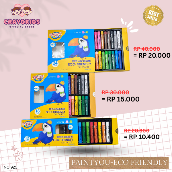 

CRAYOKIDS PAINTYOU ECO-FRIENDLY OIL PASTEL - Crayon Ramah Lingkungan untuk Anak