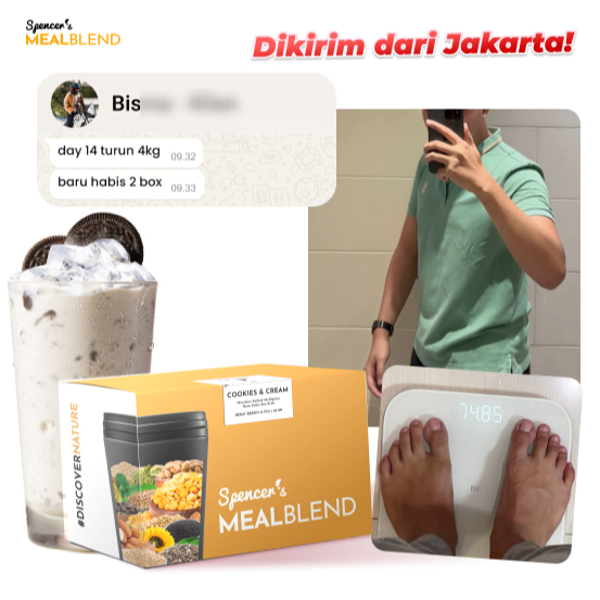 

Spencer's MealBlend - Complete Nutrition 10 Varian Rasa Turun BB Alami tanpa Pencahar