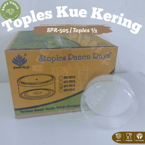 Toples Panen Raya 500 gram/Toples Bulat 500 gram/Toples Nastar ½ kilo/Toples Panen 500 gram