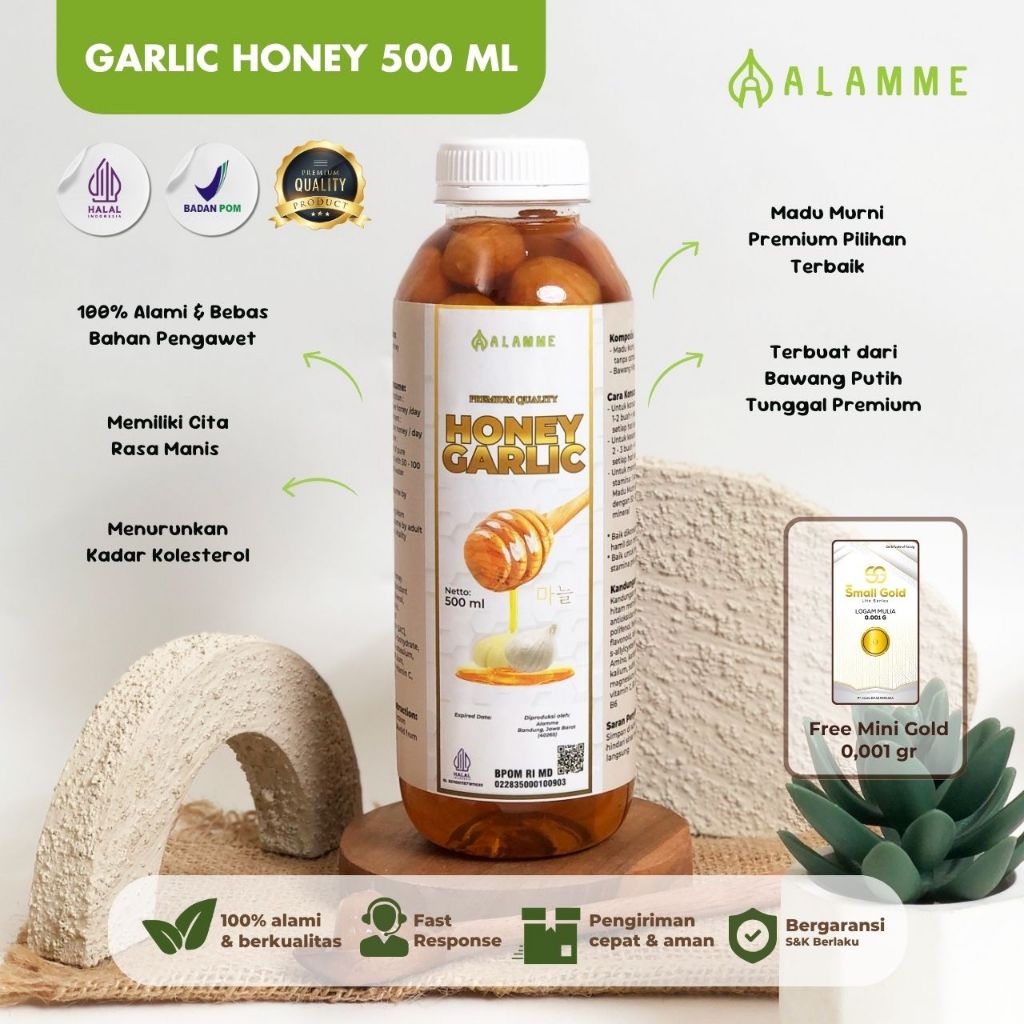 

Alamme Garlic Honey Madu Bawang Putih Tunggal Lanang Premium 500ml