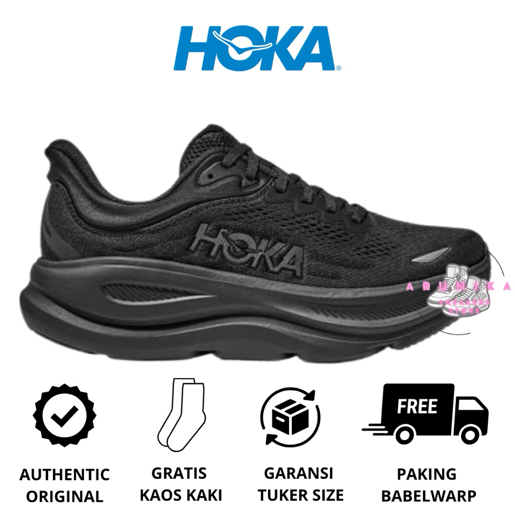 Sepatu Running Hoka Original Hoka bondi 9 Black