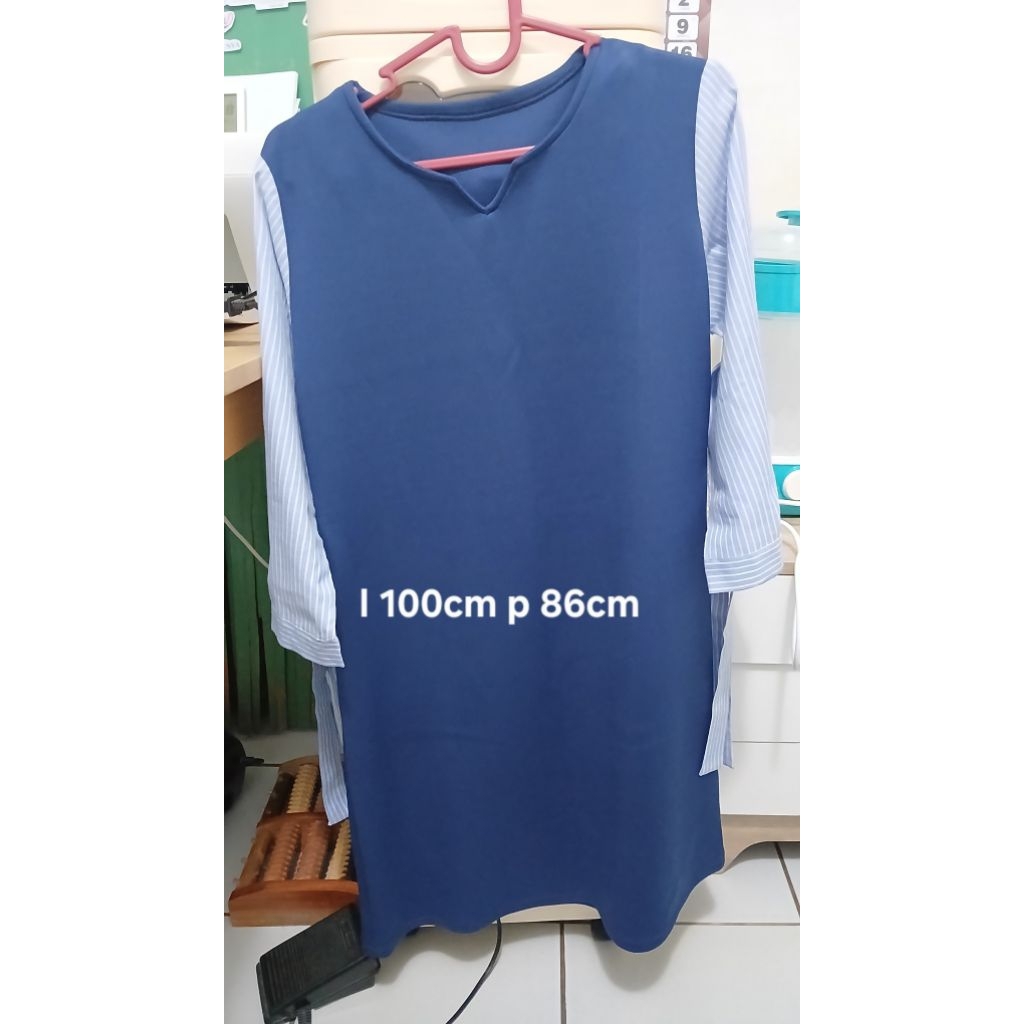 Dress lengan panjang scuba