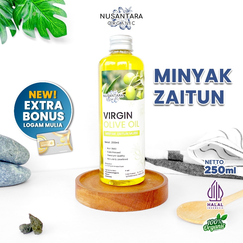 

Nusantara Organic Minyak Zaitun Masak Extra Virgin EVOO Organik Alami Murni Olive Oil 250ml