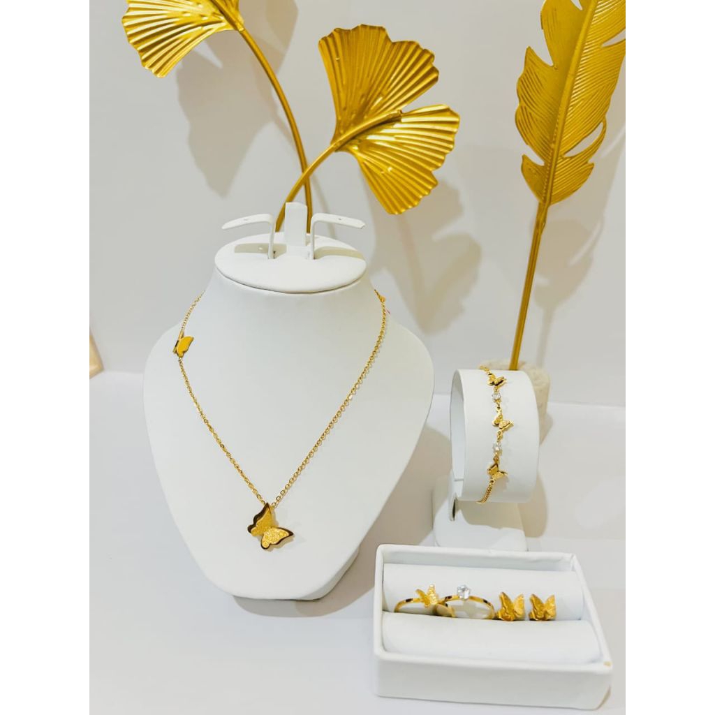 set perhiasan titanium premium asli