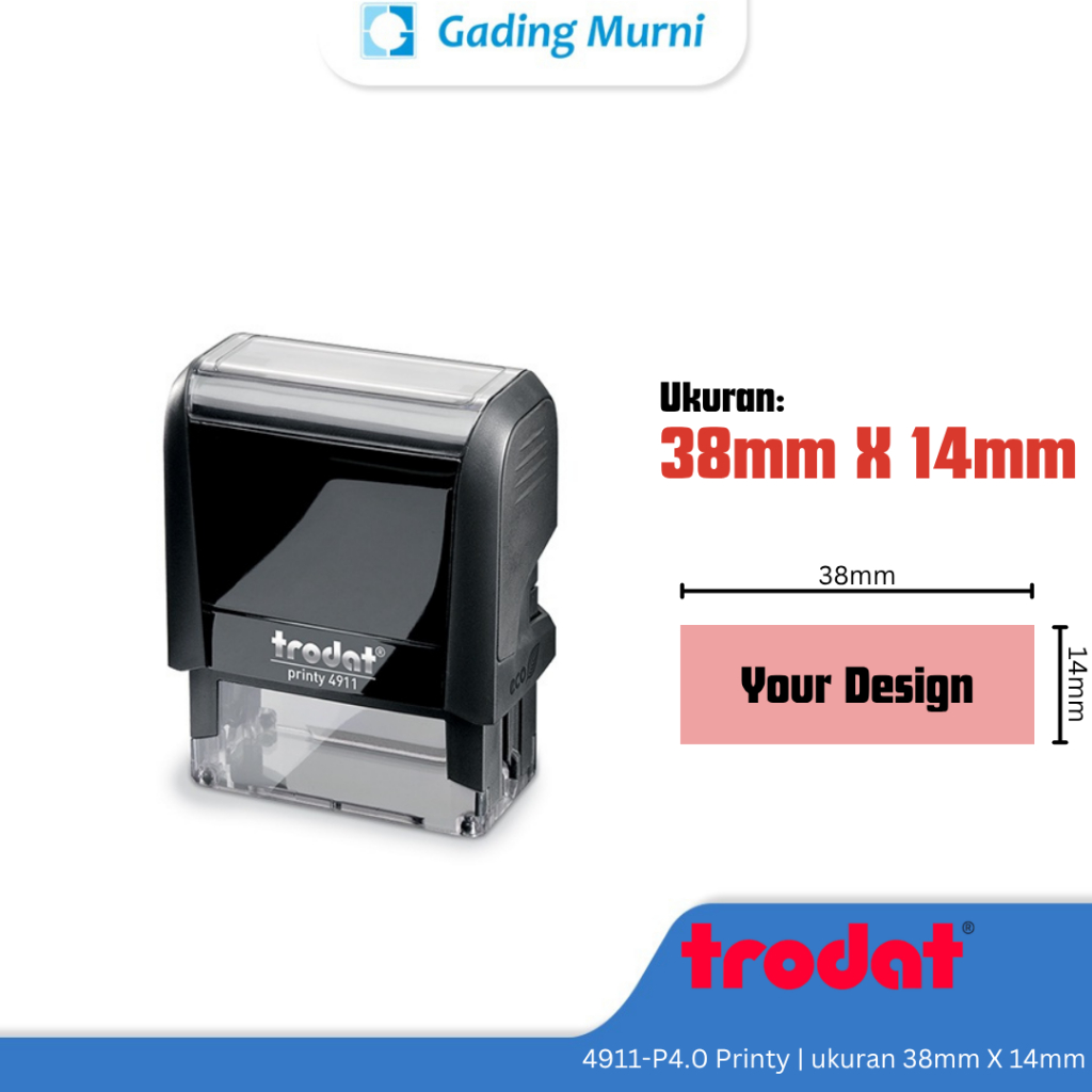 

Stempel Trodat 4911 Printy 38 x 14 mm Letter Original