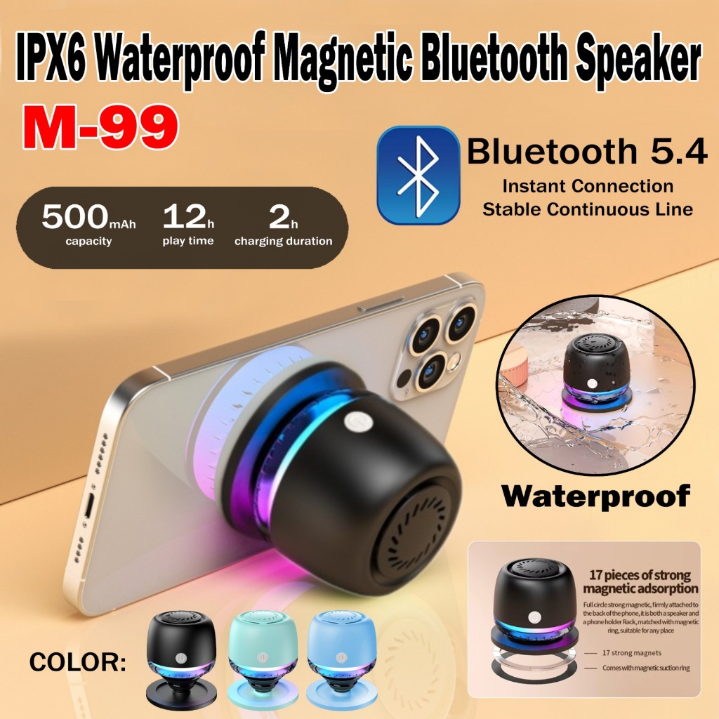 Speaker Mini Waterproof Magnetic Speaker Nempel HP Bluetooth Speaker M-99