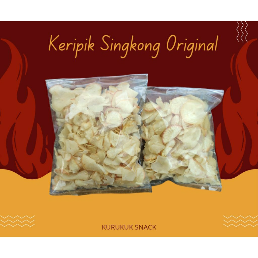 

Keripik Singkong Original Renyah Gurih Kurukuk Snack 500gr
