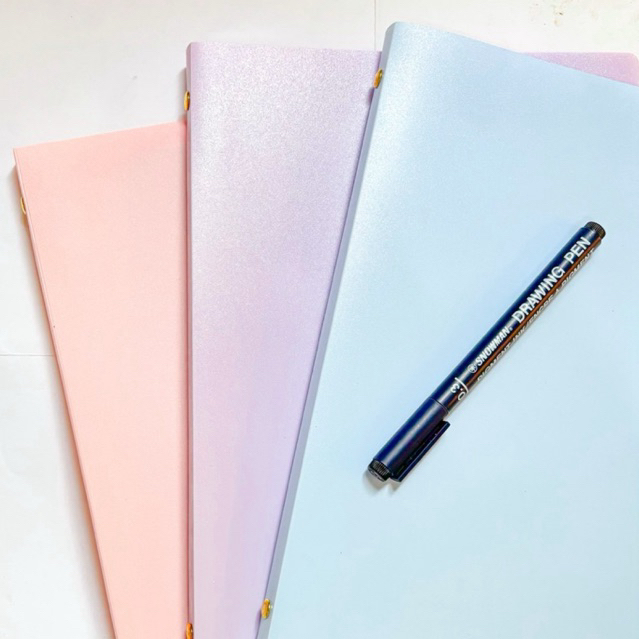 

Pastel Binder Garis A5 B5 Ring Agenda Berkualitas Ruled Korean Vintage Notebook Aesthetic College