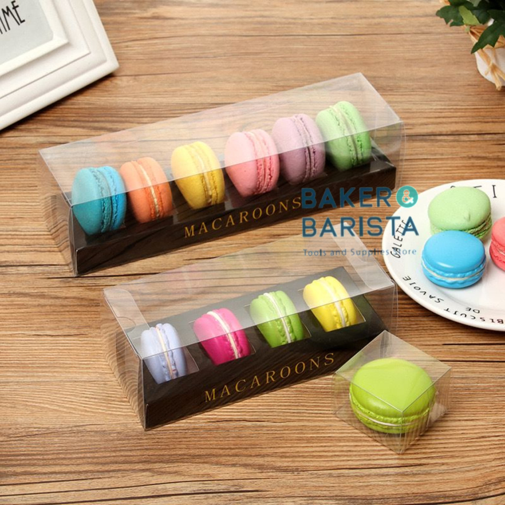 

Macaroon Box Mika Black / Box Macaroon Sekat 4 / Sekat 6 Mika Box Aesthetic Cantik Box Gift Lucu