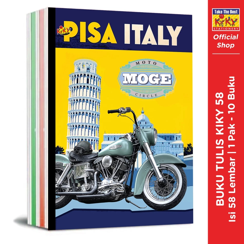 

KIKY Buku Tulis 58 Lembar - 10 Buku / Motif Random