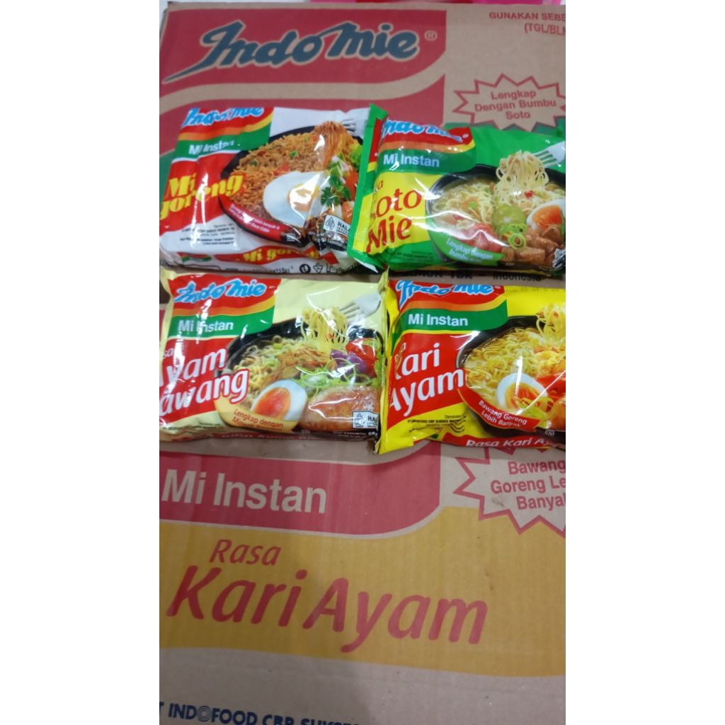 

indomie soto goreng kari ayam bawang 1 dus campur