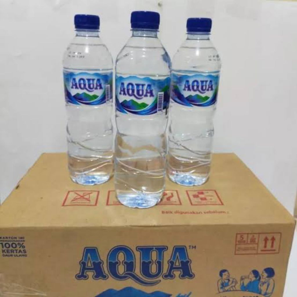 

Aqua 600ml (1 dus = 24 botol)