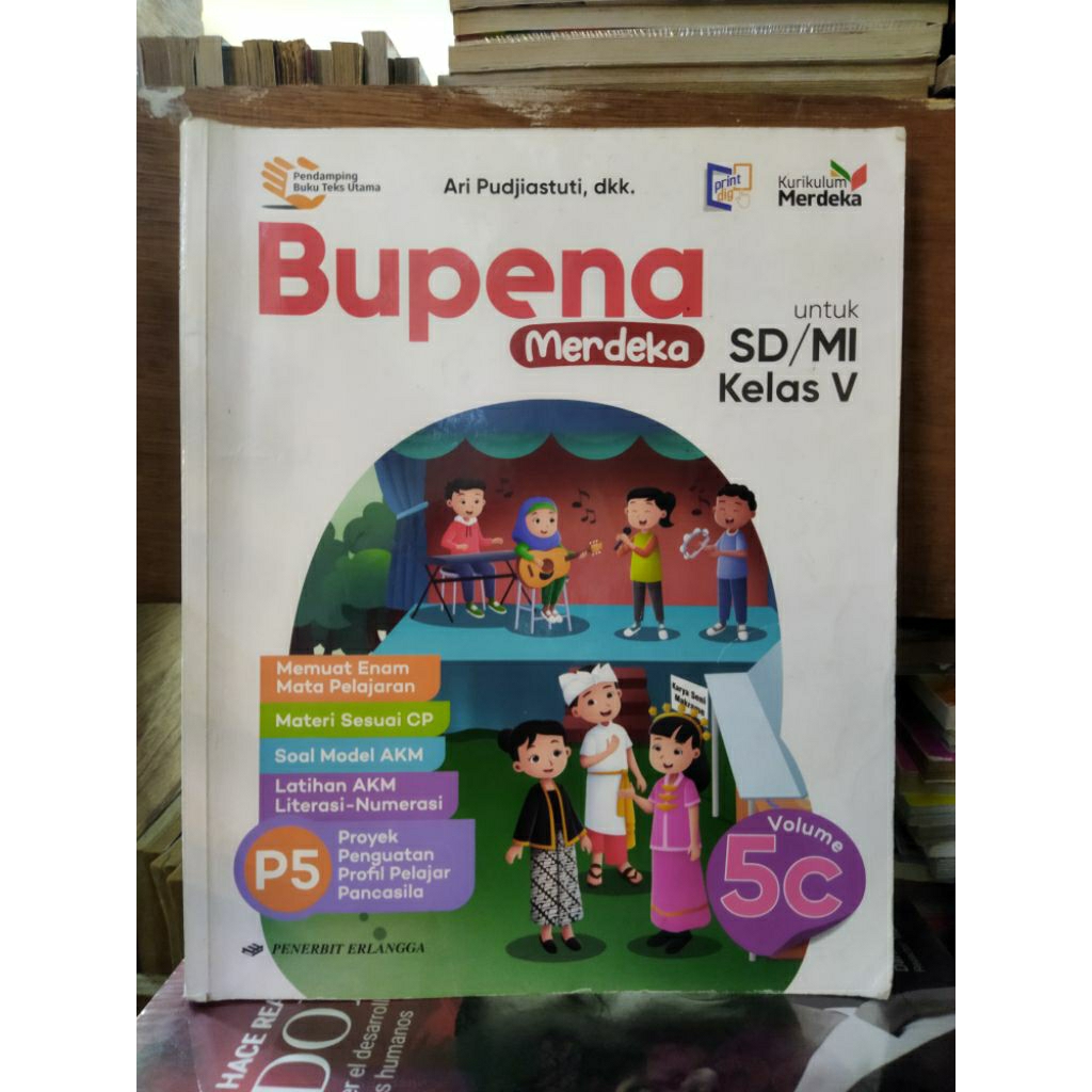 buku bekas bupena merdeka SD/MI kelas V volume 5c