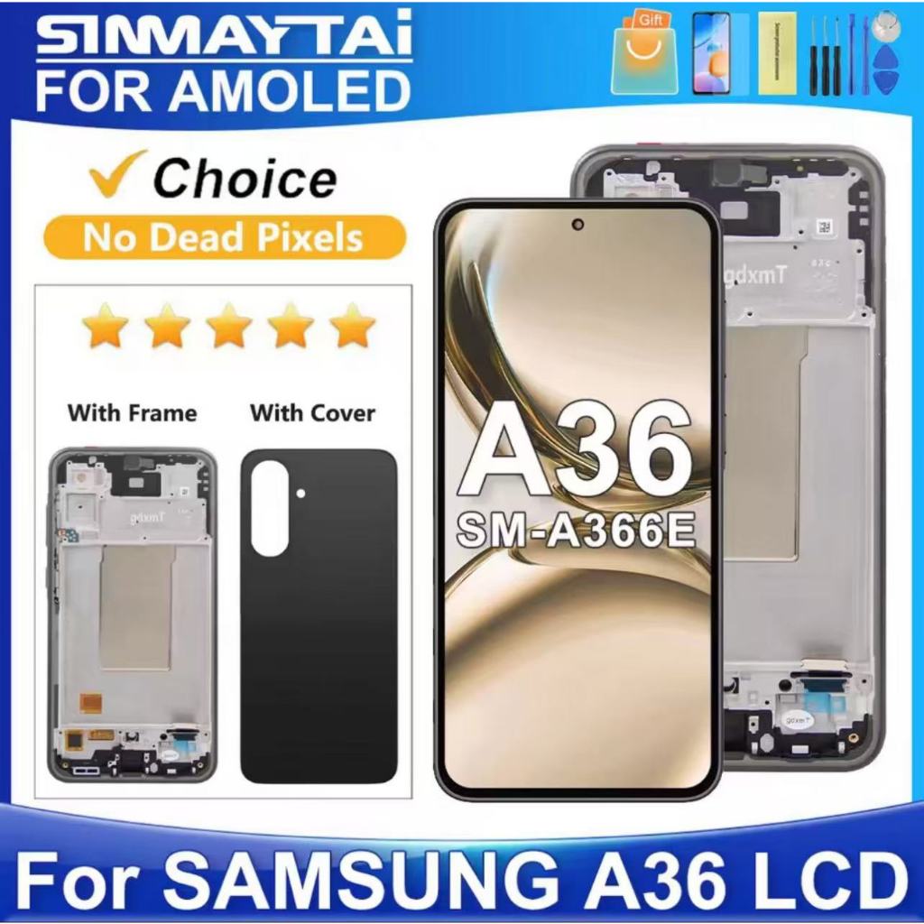 Original For Samsung A36 5G A366B A366E A366U LCD Display Touch Screen Digitizer Assembly Replacemen