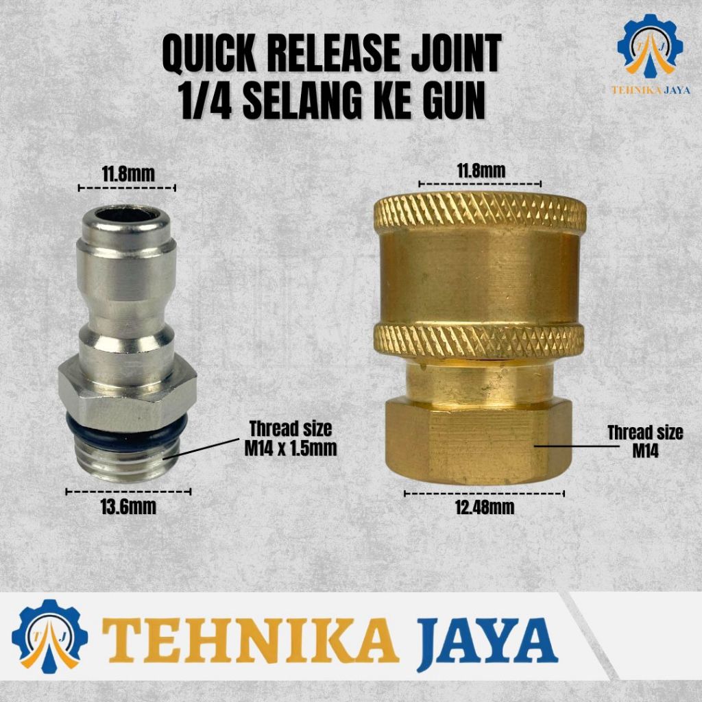Quick Release 1/4 Jet Cleaner  Selang Ke Gun