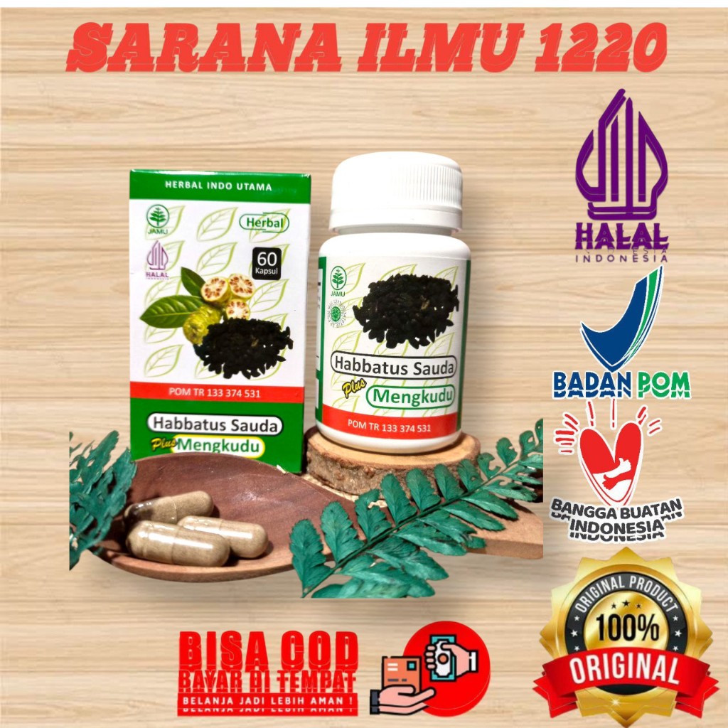 

HIU | HABBATUSSAUDA plus MENGKUDU Kapsul | Herbal Untuk Darah Tinggi Sakit Kepala