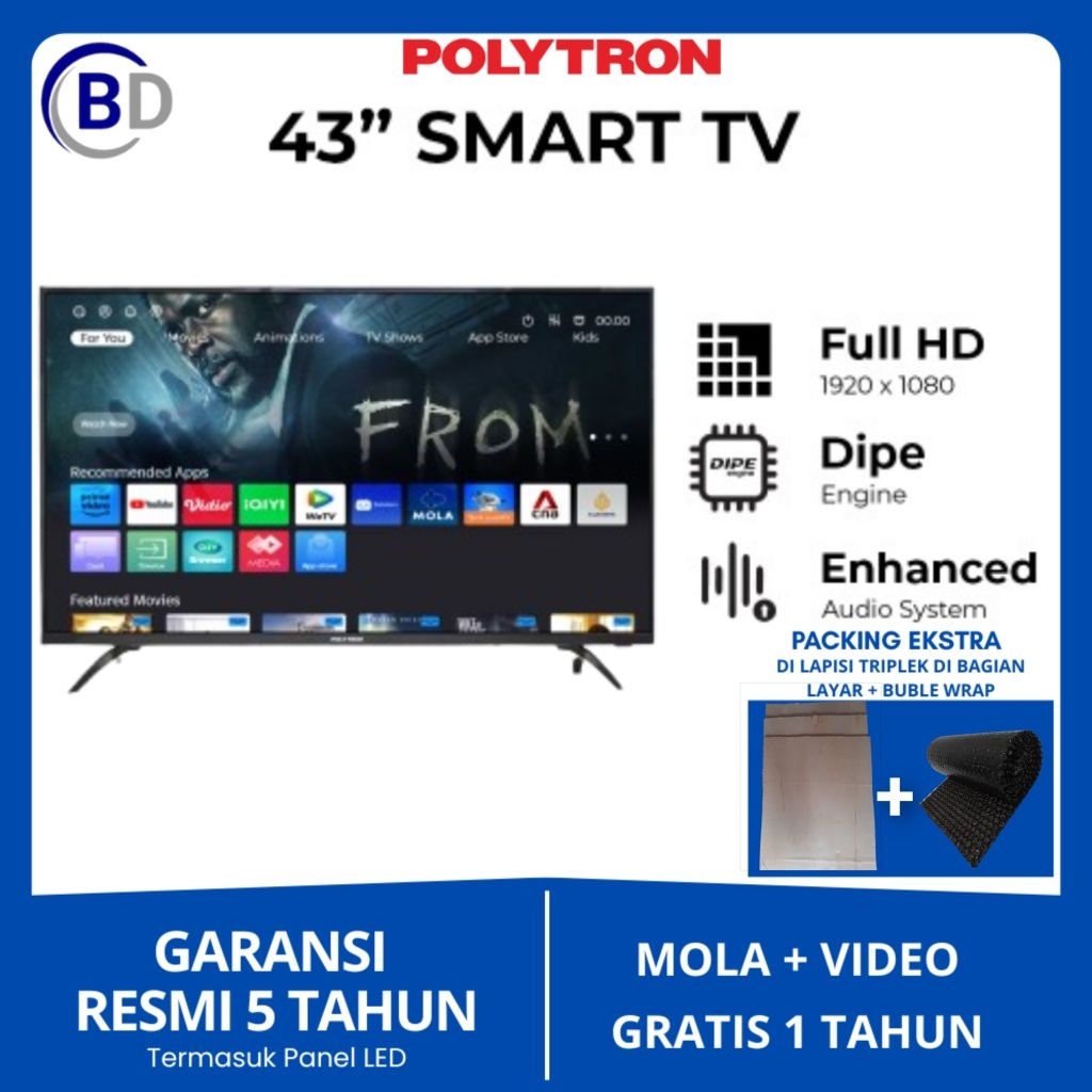TV POLYTRON SMART TV LED 43" PLD-43CV8869 SMART TV