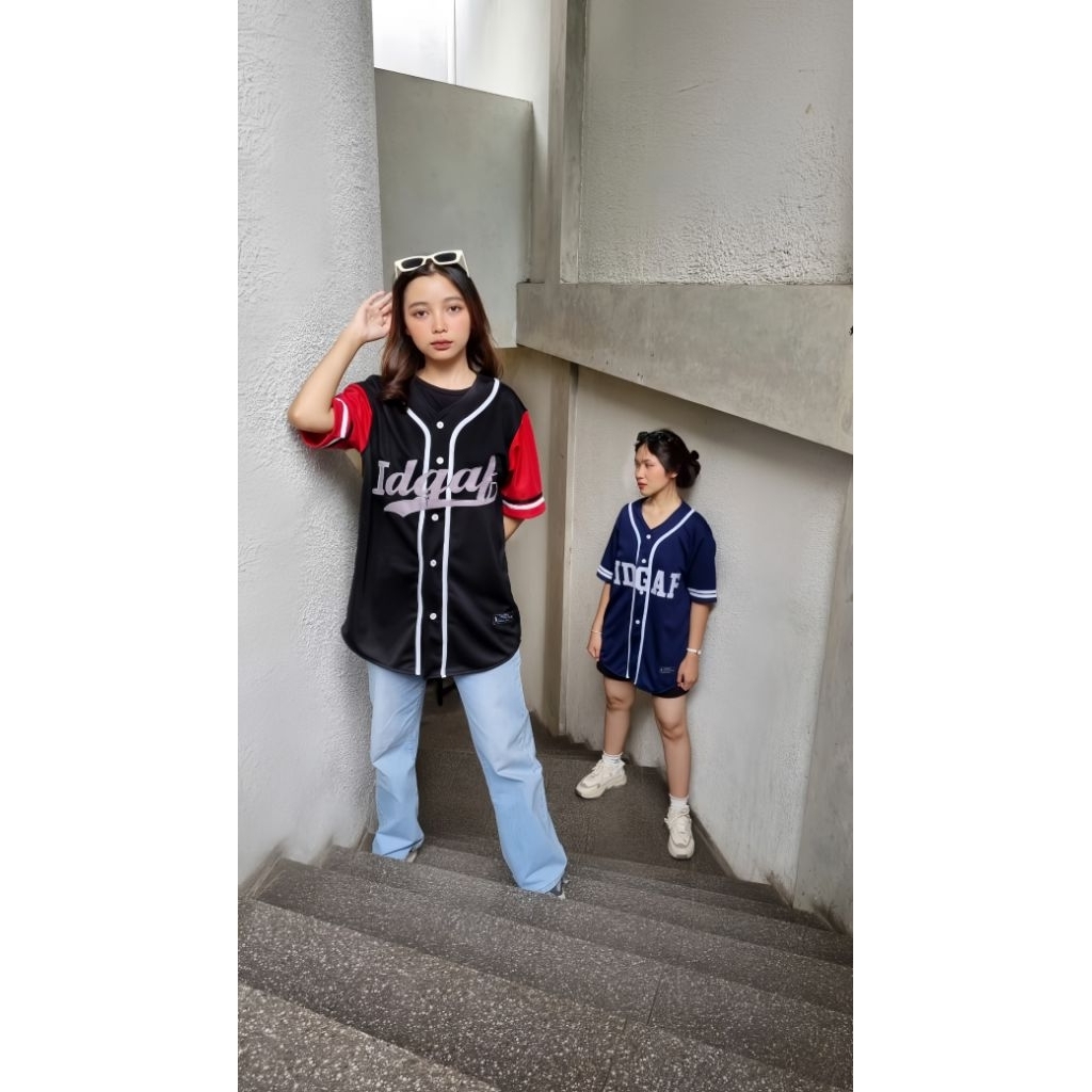 Baju Sport Jersey baseball IDGAF Original