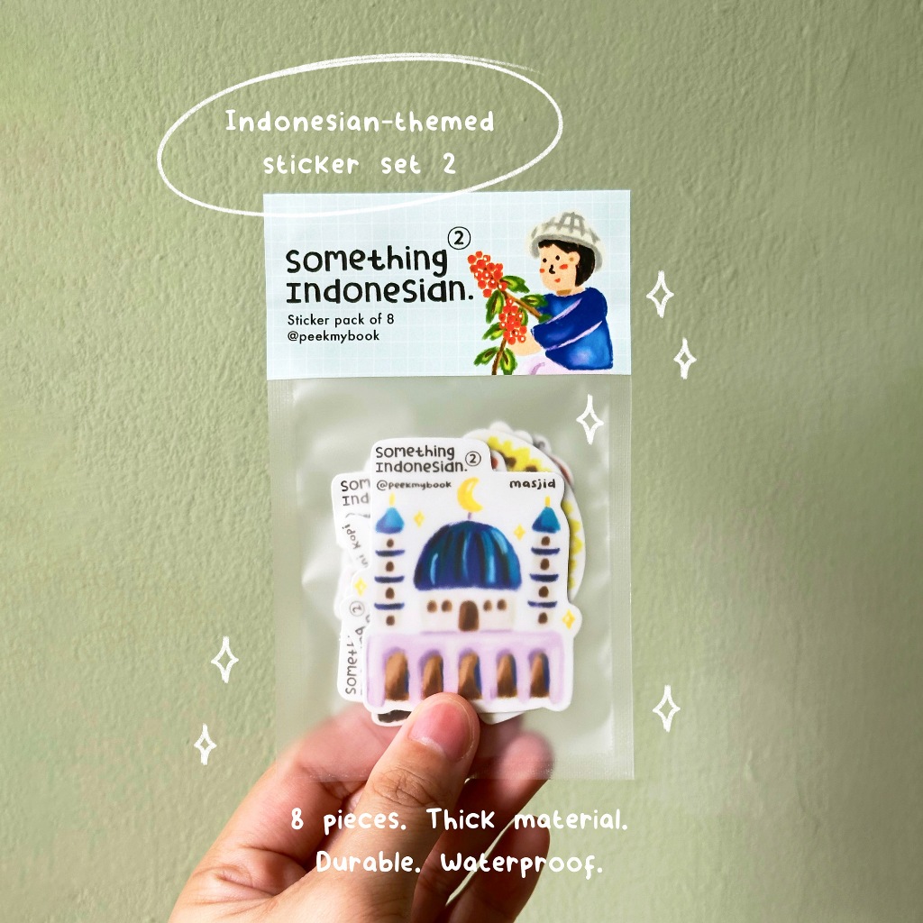 

Something Indonesian 2 - Sticker Pack Peekmybook / 1 Set 8 Buah / Stiker Lucu Indonesia / Stiker Deco / Oleh-oleh Lokal Indonesia