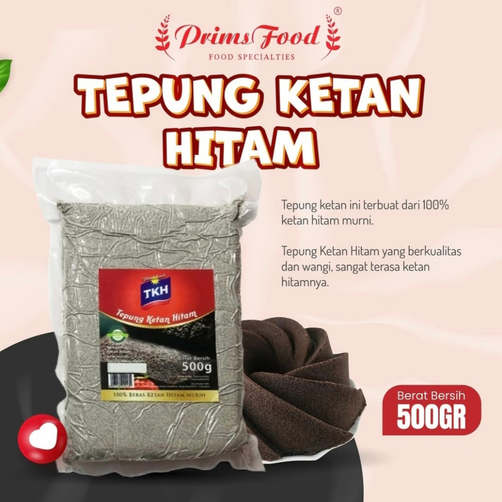 

RB Tepung Ketan Hitam Premium Primsfood TKH 500 Gram