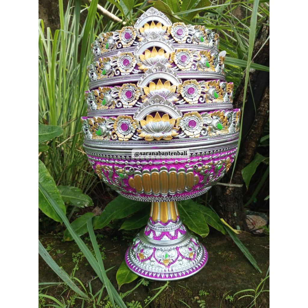 Dulang melamin susun 4 spesial magenta