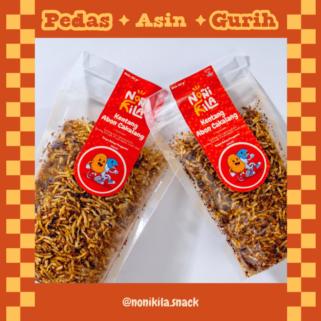 

Paket Hemat Berdua - 2 pcs Kripik Kentang Krispi Abon Cakalang