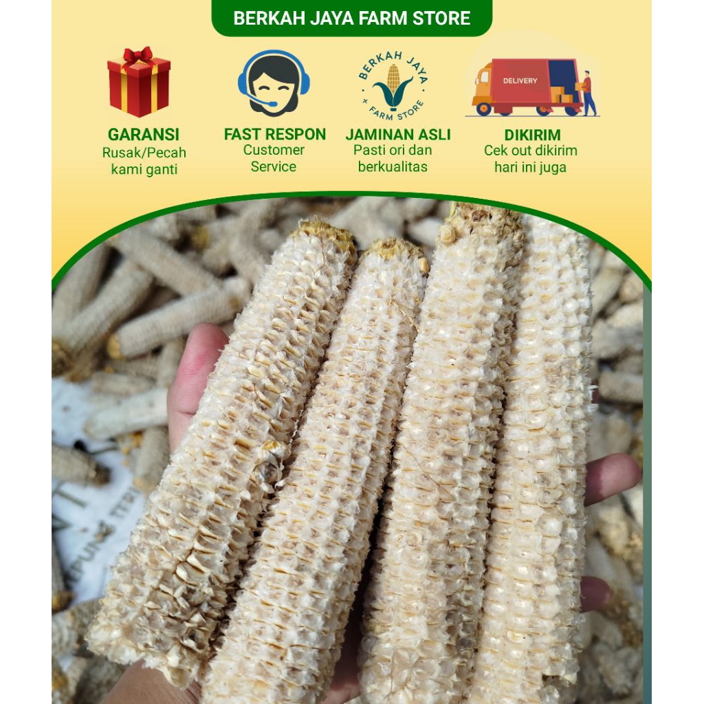 

Bonggol jagung kemasan 1kg / tongkol jagung / janggel jagung kering