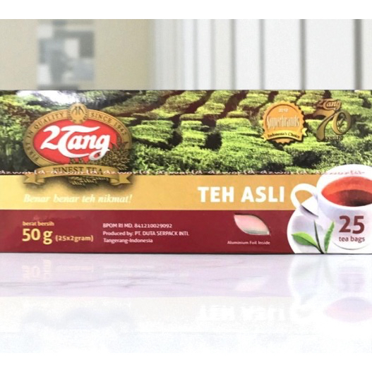 

2Tang Teh Asli Original 25bag Tea 2 Tang Dua Daun Tang Isi 25 bag Herbal