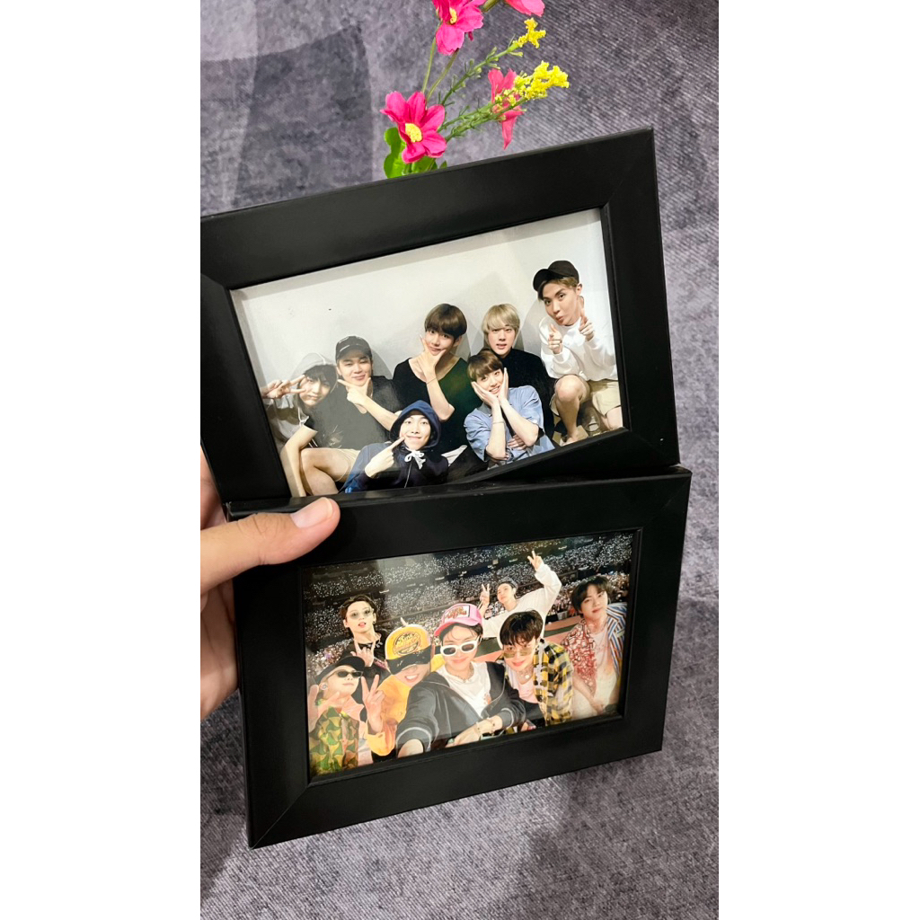 Bingkai foto BTS Ot7 kim namjoon kim seokjin min yoongi jung hoseok park jimin kim taehyung jeon jun