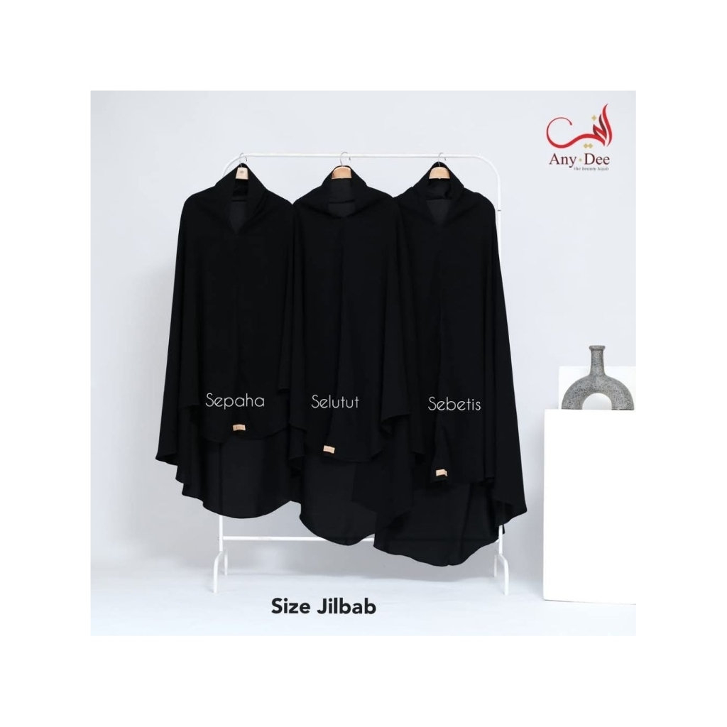 Khimar Bergo Syar'i Model Classic (Cutting Bulat) - Jetblck New Fortaleza