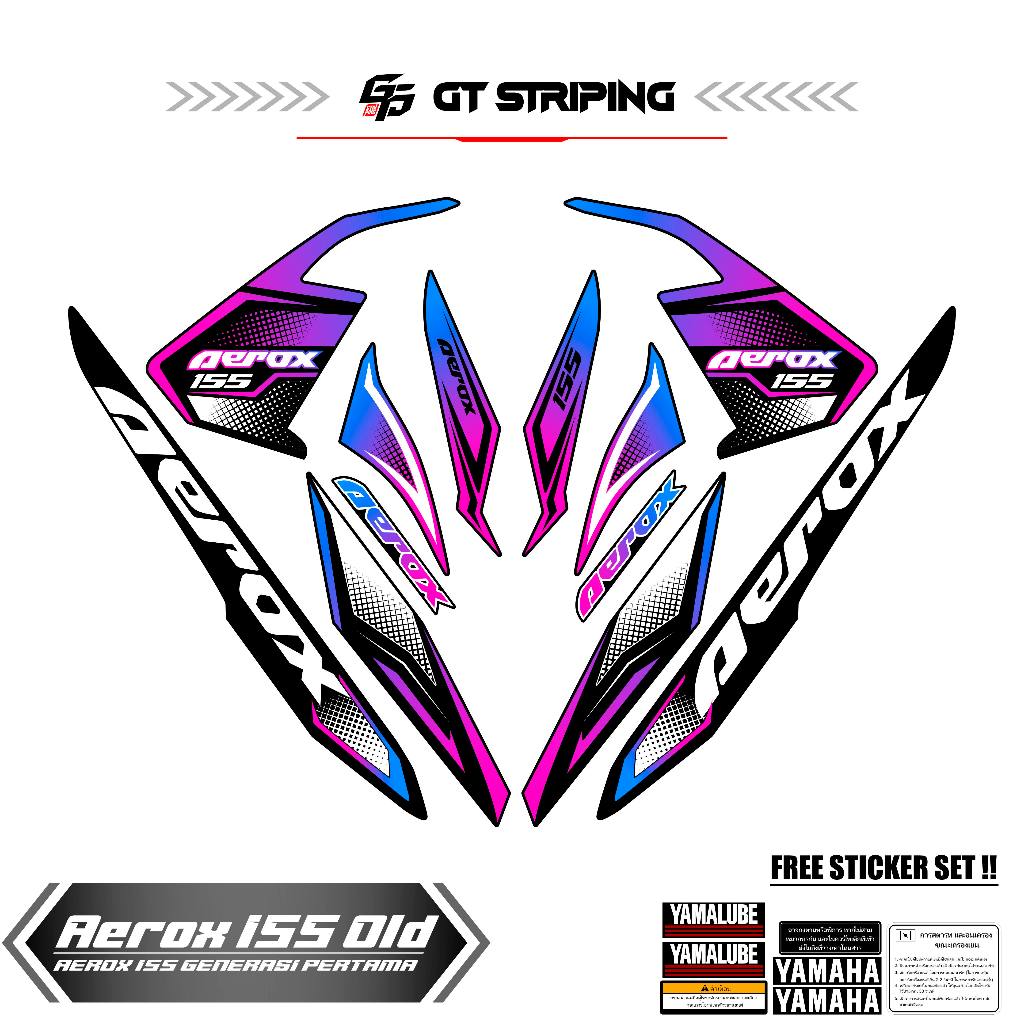 GTS 48 STICKER AEROX 155 VVA OLD / STRIPING AEROX LAMA / STIKER AEROX 155 / STREPING / STIPING / SKO