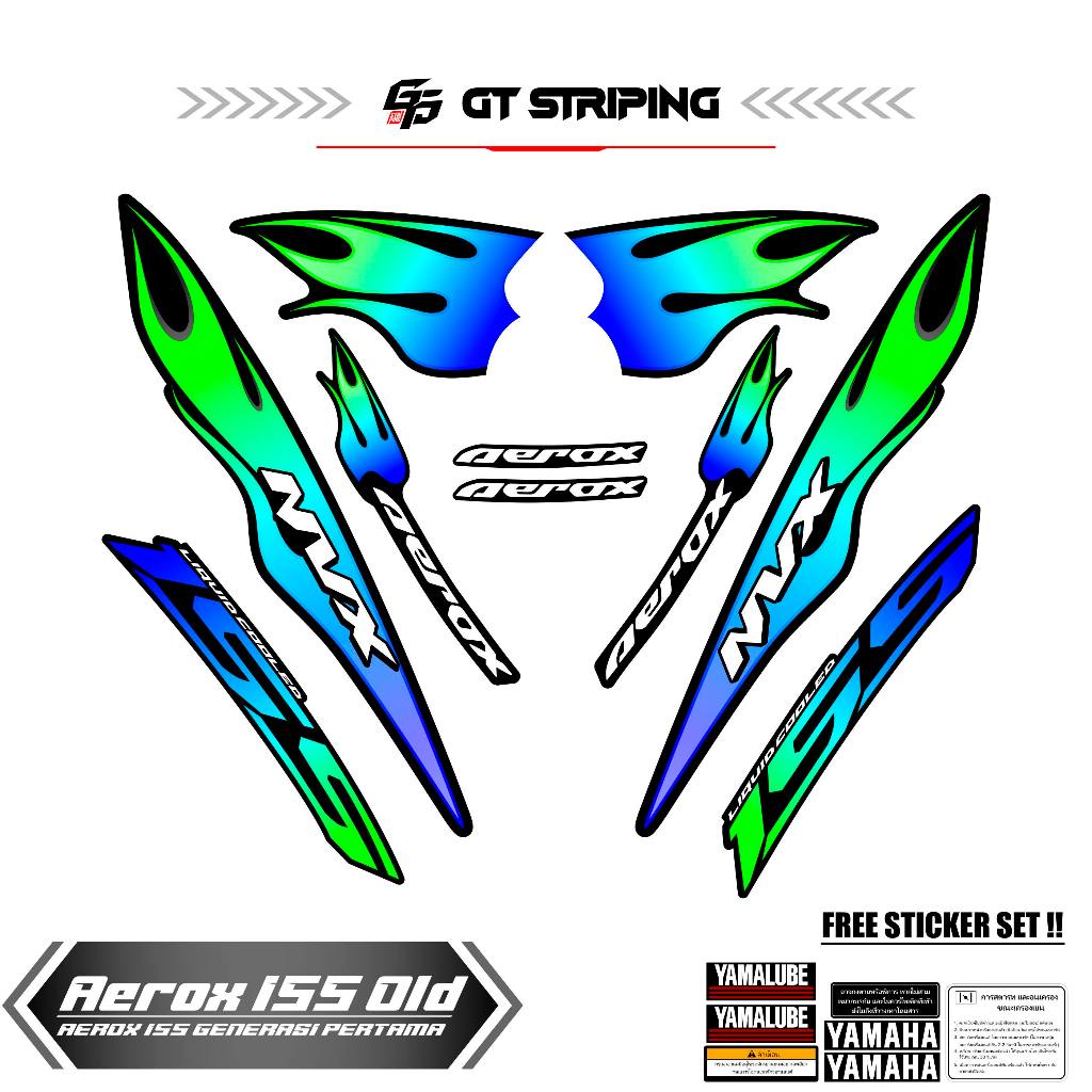 GTS 60 STICKER AEROX 155 VVA OLD / STRIPING AEROX LAMA / STIKER AEROX 155 / STREPING / STIPING / SKO