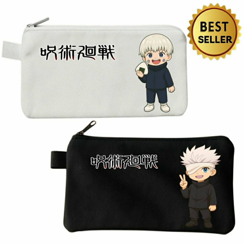 

Tempat pinsil jujutsu kaisen tepak kanvas pencase anime jujutsu gojo