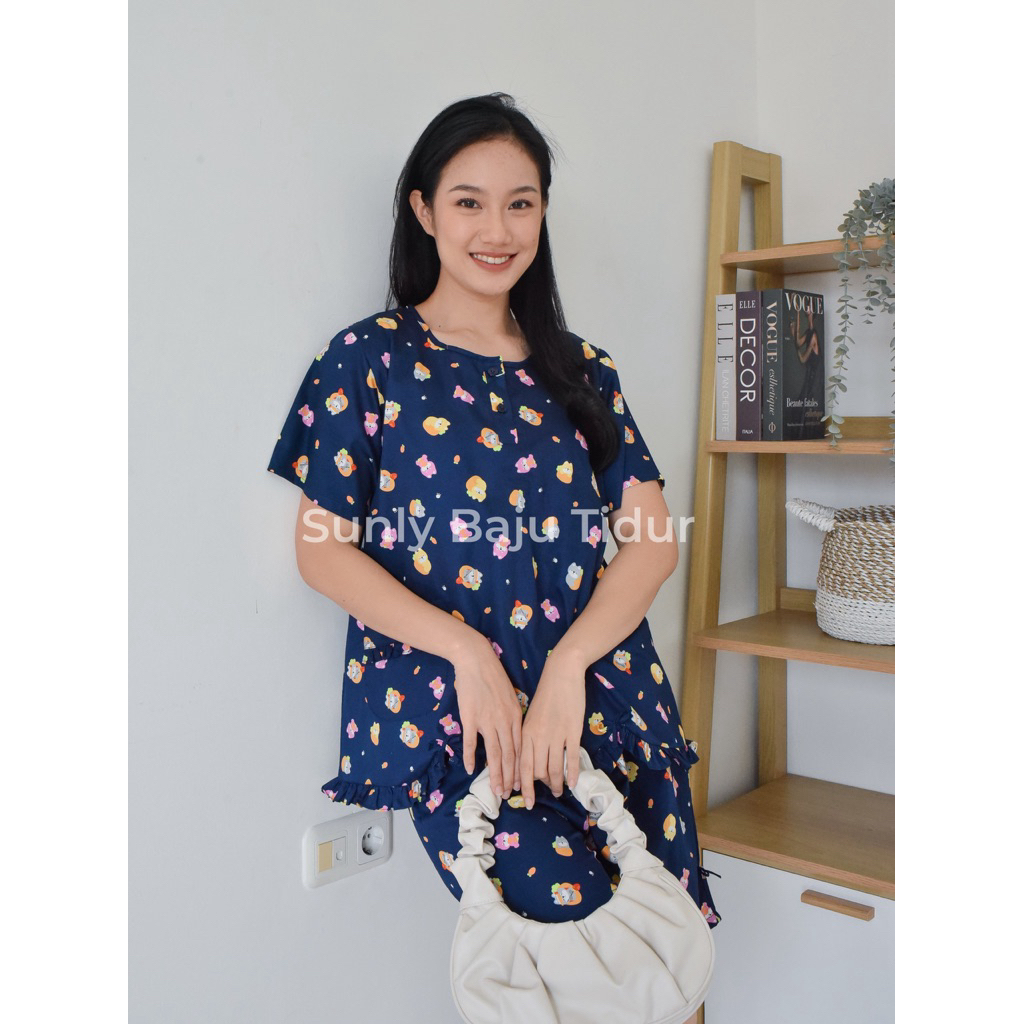 Baju tidur sunly berlengan celana panjang size 18