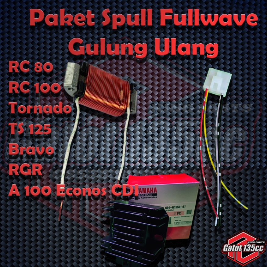 Paket Spull spul fullwave DC Suzuki Ts125 RC80 RC100 Tornado bravo crystal PNP set kiprok Nmax origi