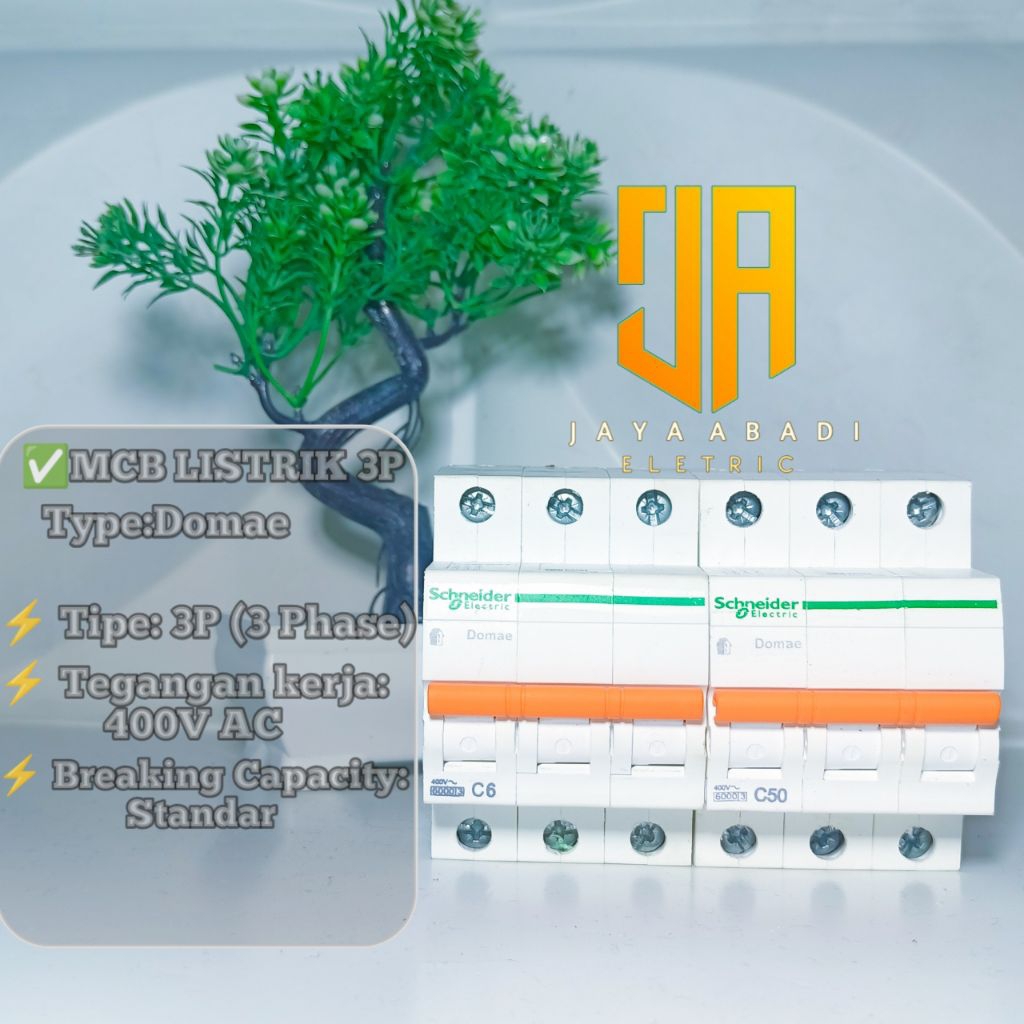 MCB Listrik 3 Phase DOM43 – Pilihan Ampere Lengkap 6A–63A