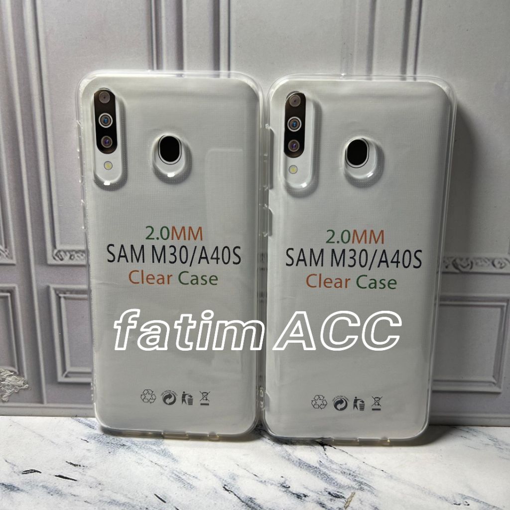 SAMSUNG M30 A40s CLEAR CASE Bening Transparant SoftCase SPACE TPU Tahan Banting