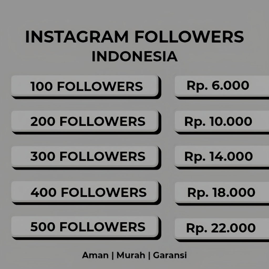 Instagram Followers Indonesia Permanen Bergaransi Followers Akun Indonesia Murah