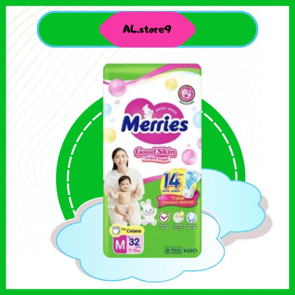 Merries Panst  Popok tipe celana Ukuran XL, L, M, S