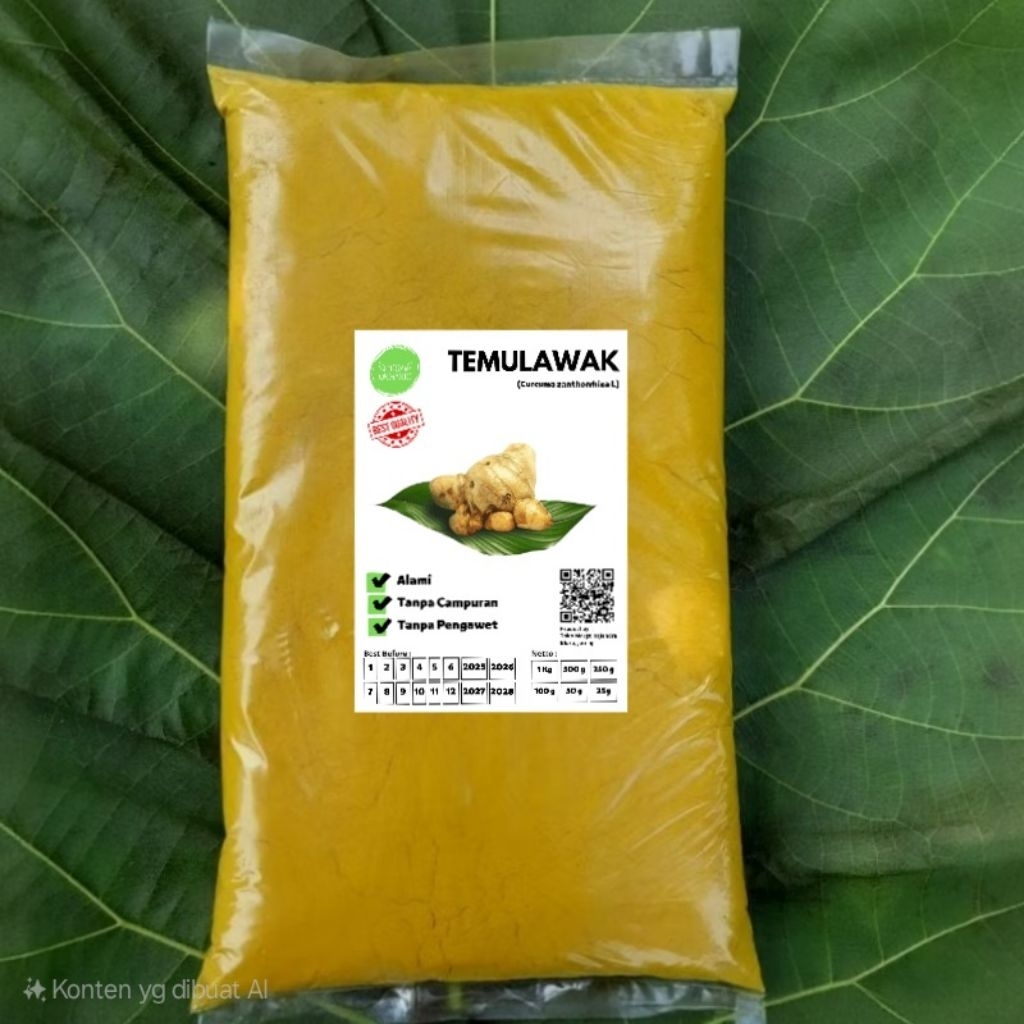 

Temulawak Bubuk 250gram Serbuk Temulawak Murni Alami Murah