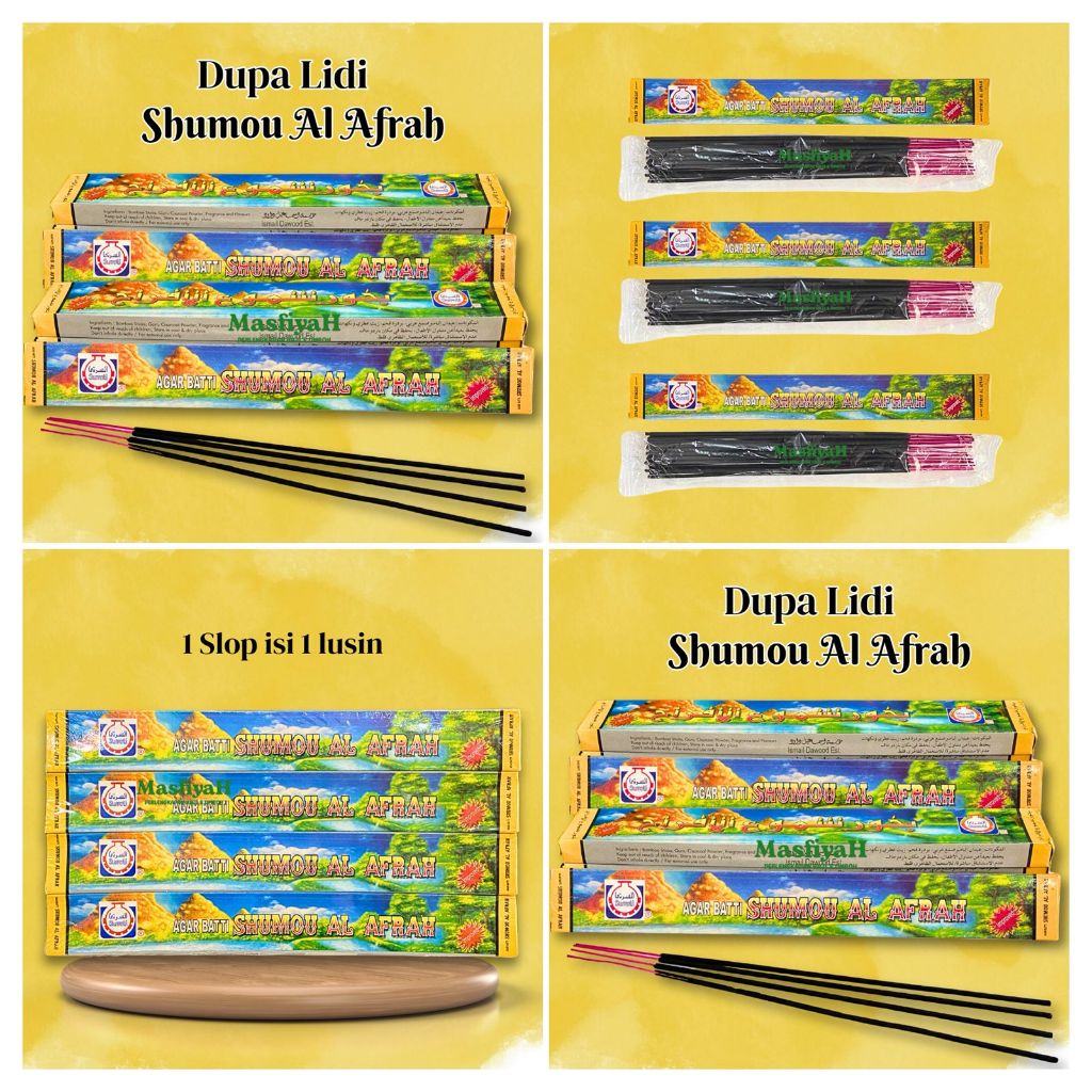 Dupa Lidi Surrati Shumou AL Afrah Dupa Arab Buhur Bukhur Bakhoor Bakhour Stick Aromaterapi