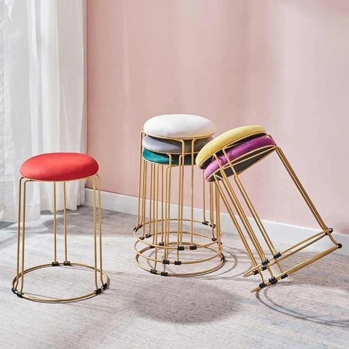 Kursi Mini Bar Dapur Bangku Aesthetic Kursi Bar Bulat Serbaguna