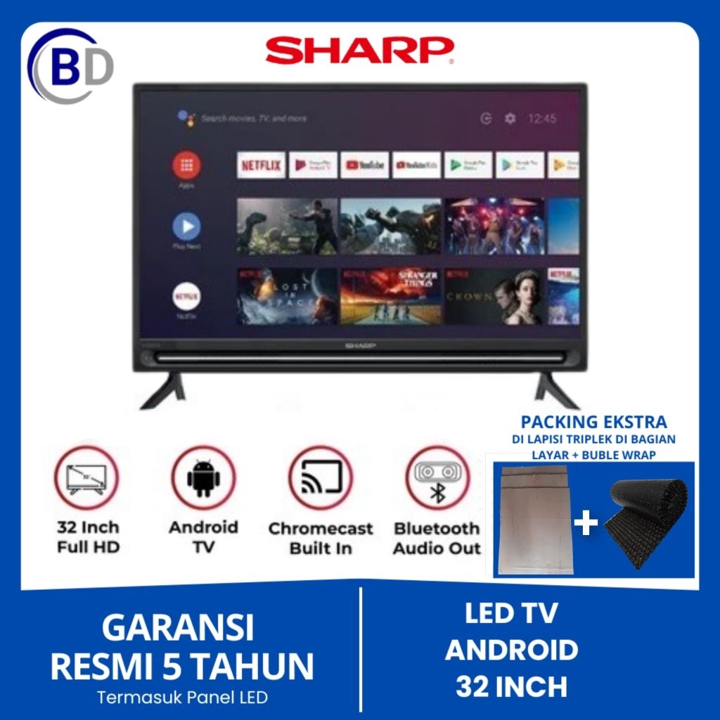 TV SHARP LED SMART ANDROID 32" SH 2T-C32GH30001 LED TV SMART ANDROID