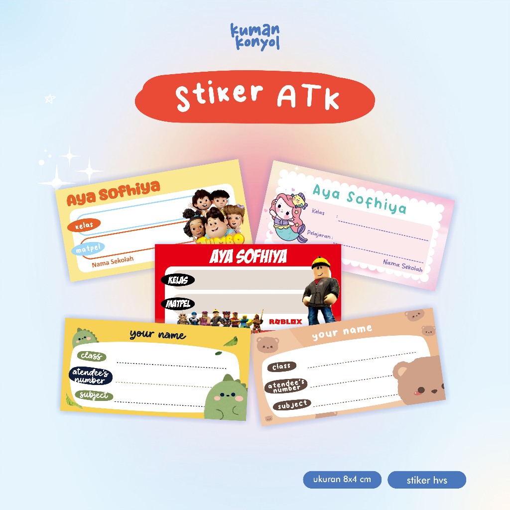 

[ISI 40] STIKER BUKU PELAJARAN - STIKER BUKU TULIS CUSTOM - MAPEL
